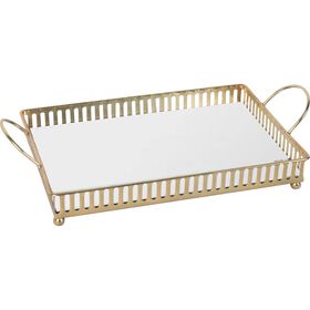 Tabuleiro Dourado 16x30,5cm com Asas