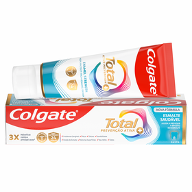 Pasta de Dentes Preven&ccedil;&atilde;o Ativa Esmalte Saud&aacute;vel Colgate Total
