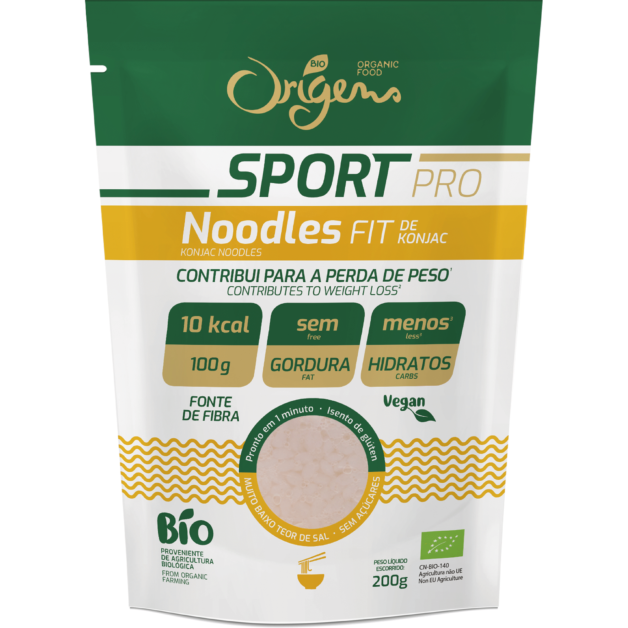 Noodles Fit de Konjac Sport sem Glúten