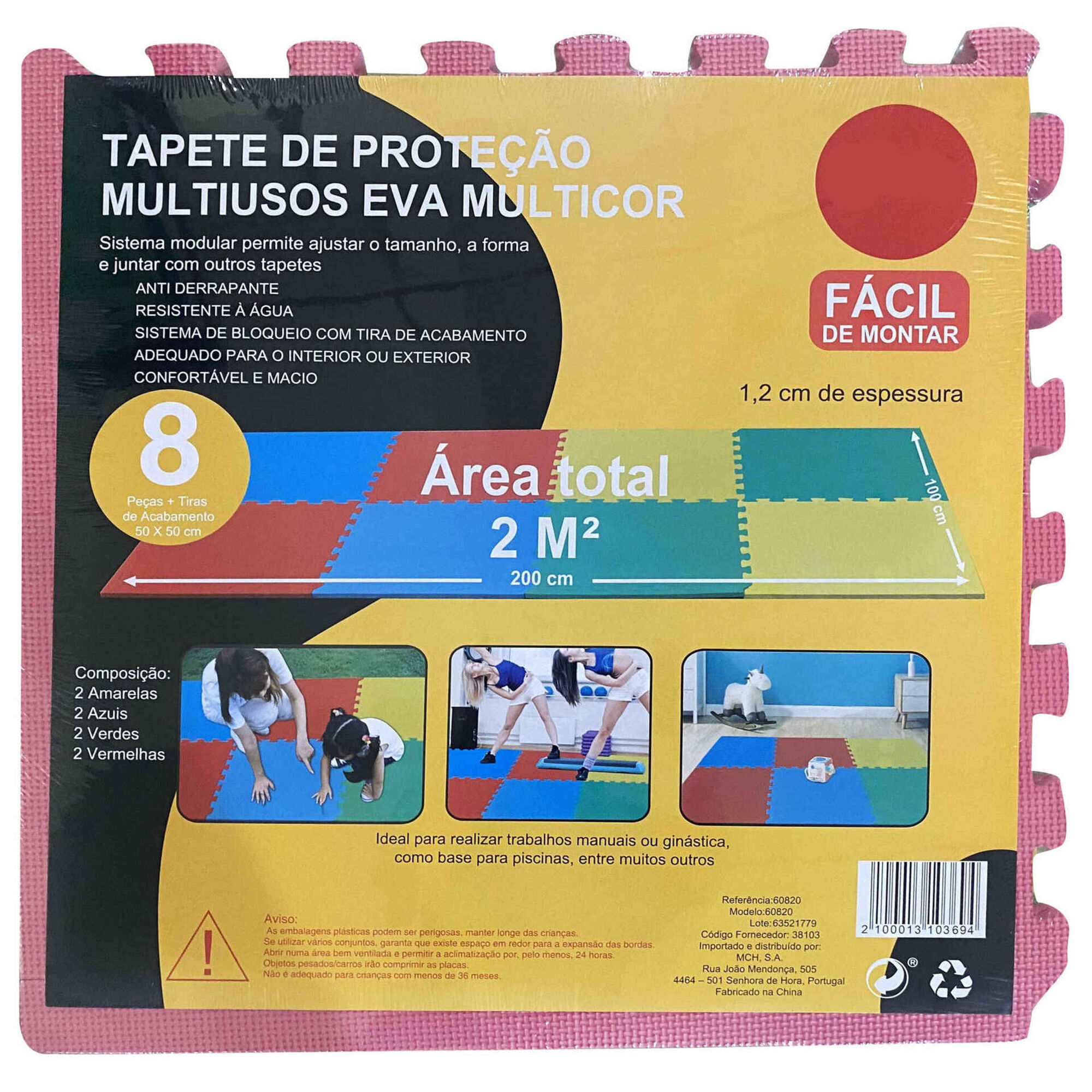 Conjunto de 8 Tapetes Coloridos