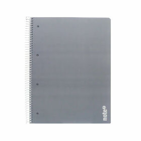 Caderno Espiral A4 Quadriculado Cinza Note!
