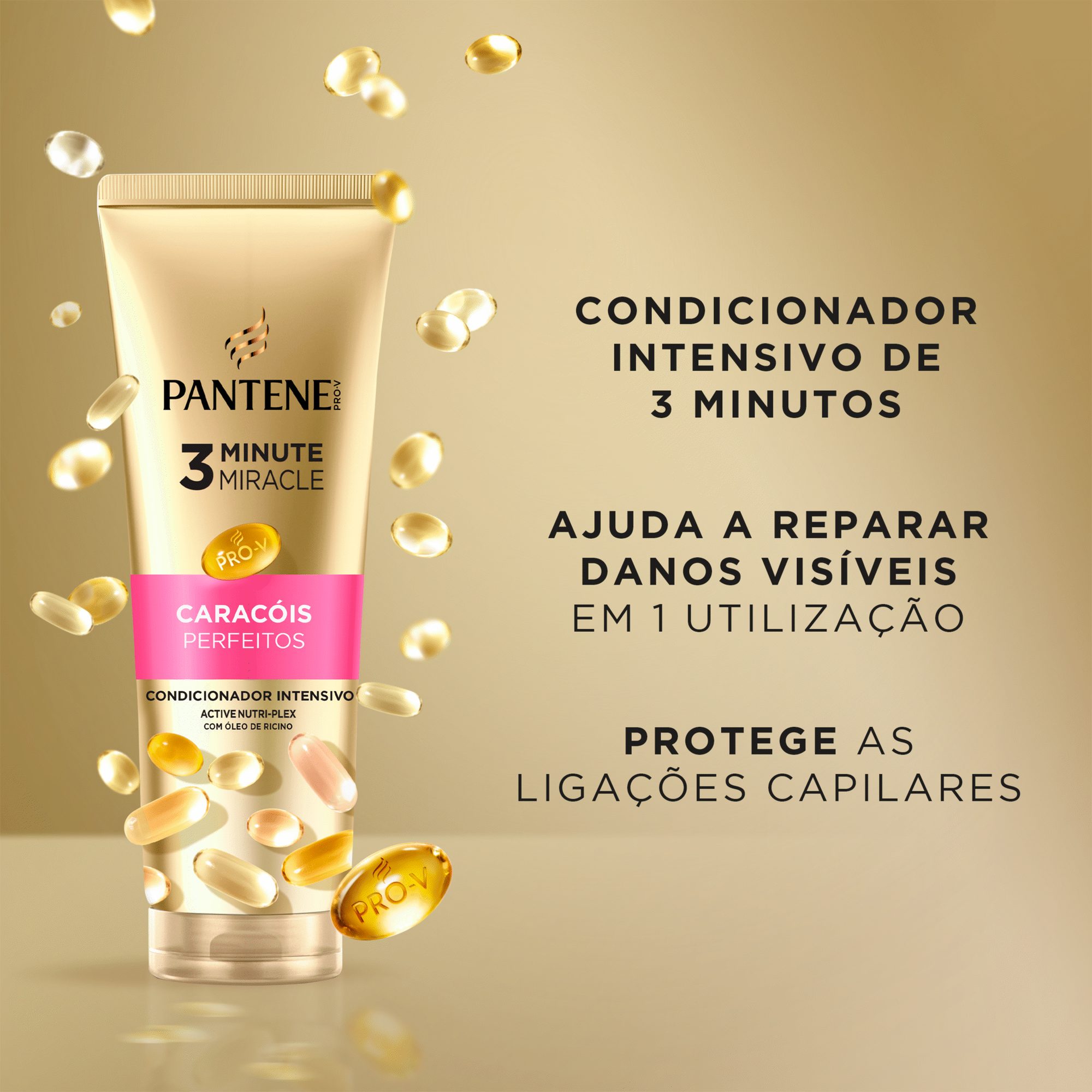 Condicionador Intensivo Pro-V Active Nutri-Plex Miracle Carac&oacute;is Perfeitos Pantene