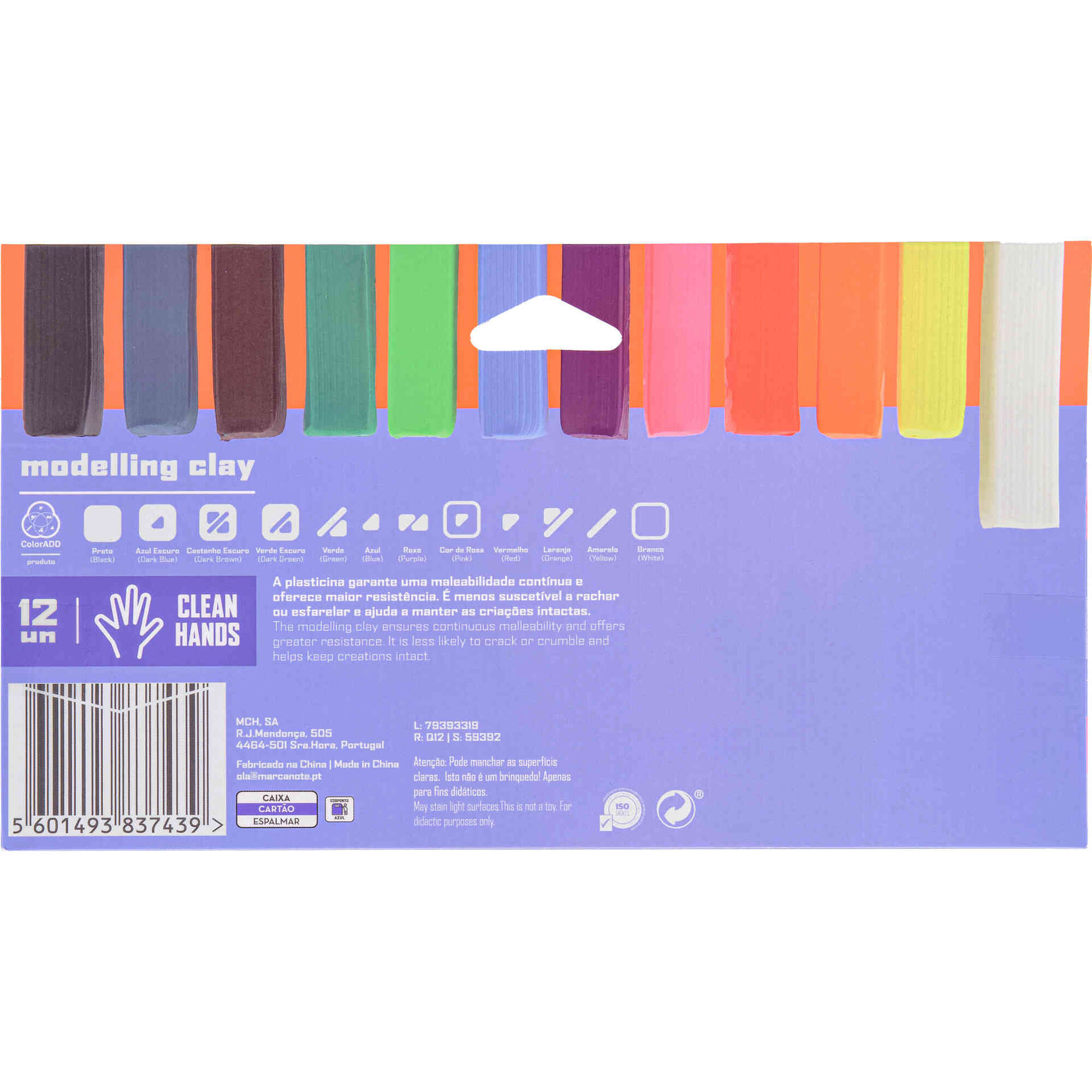 Conjunto 12 Barras de Plasticina Note!