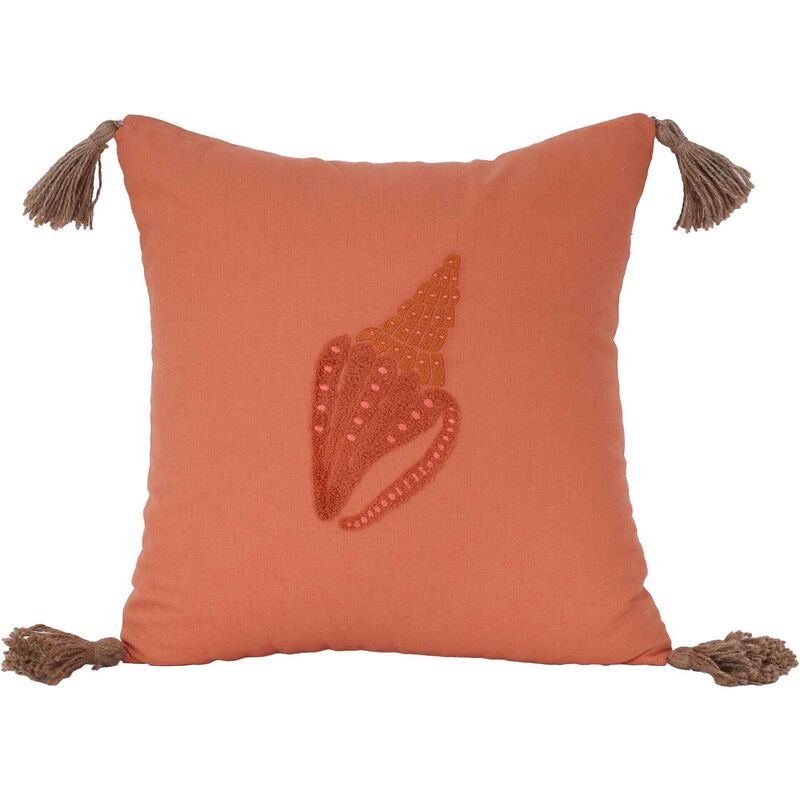 Almofada 45x45cm Laranja Búzio Kasa