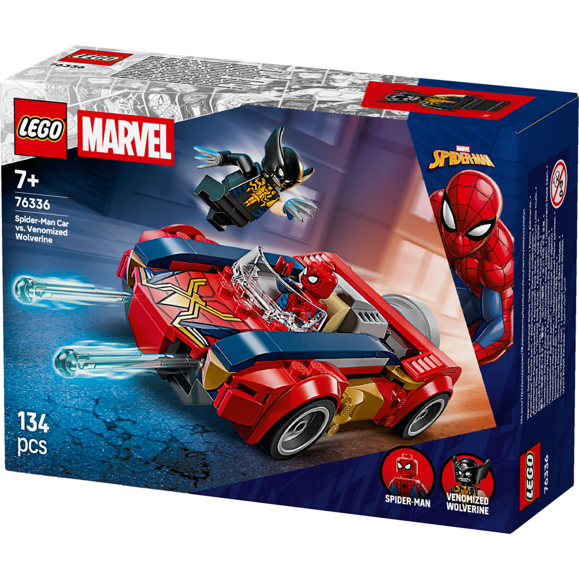 LEGO Marvel - Carro do Spider-Man contra Wolverine Venomizado - 76336