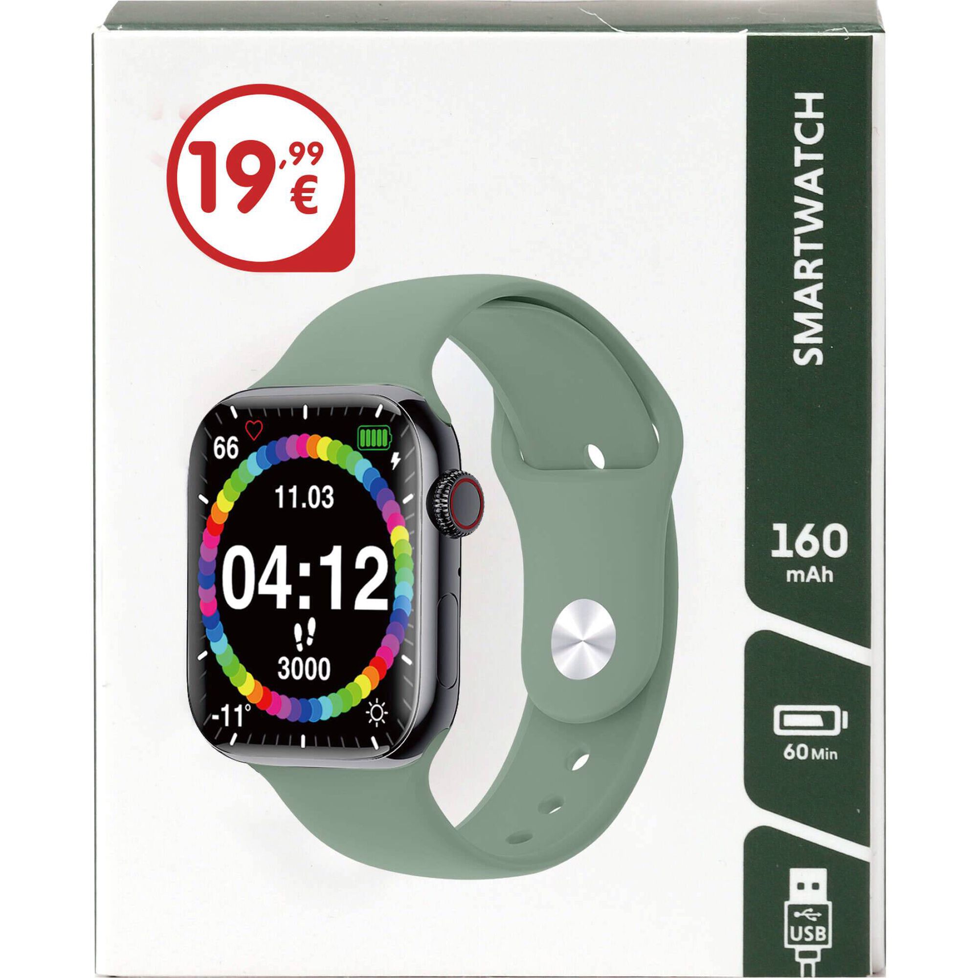 Rel&oacute;gio Smartwatch Verde Bazar&atilde;o