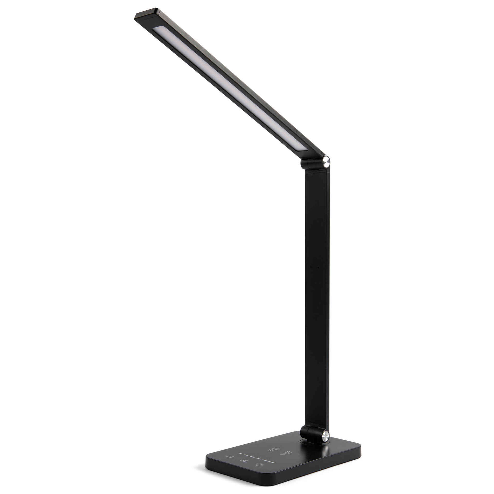 Candeeiro Dobrável com Carregamento Wireless Preto Candeeiro Dobrável com Carregamento Wireless Preto