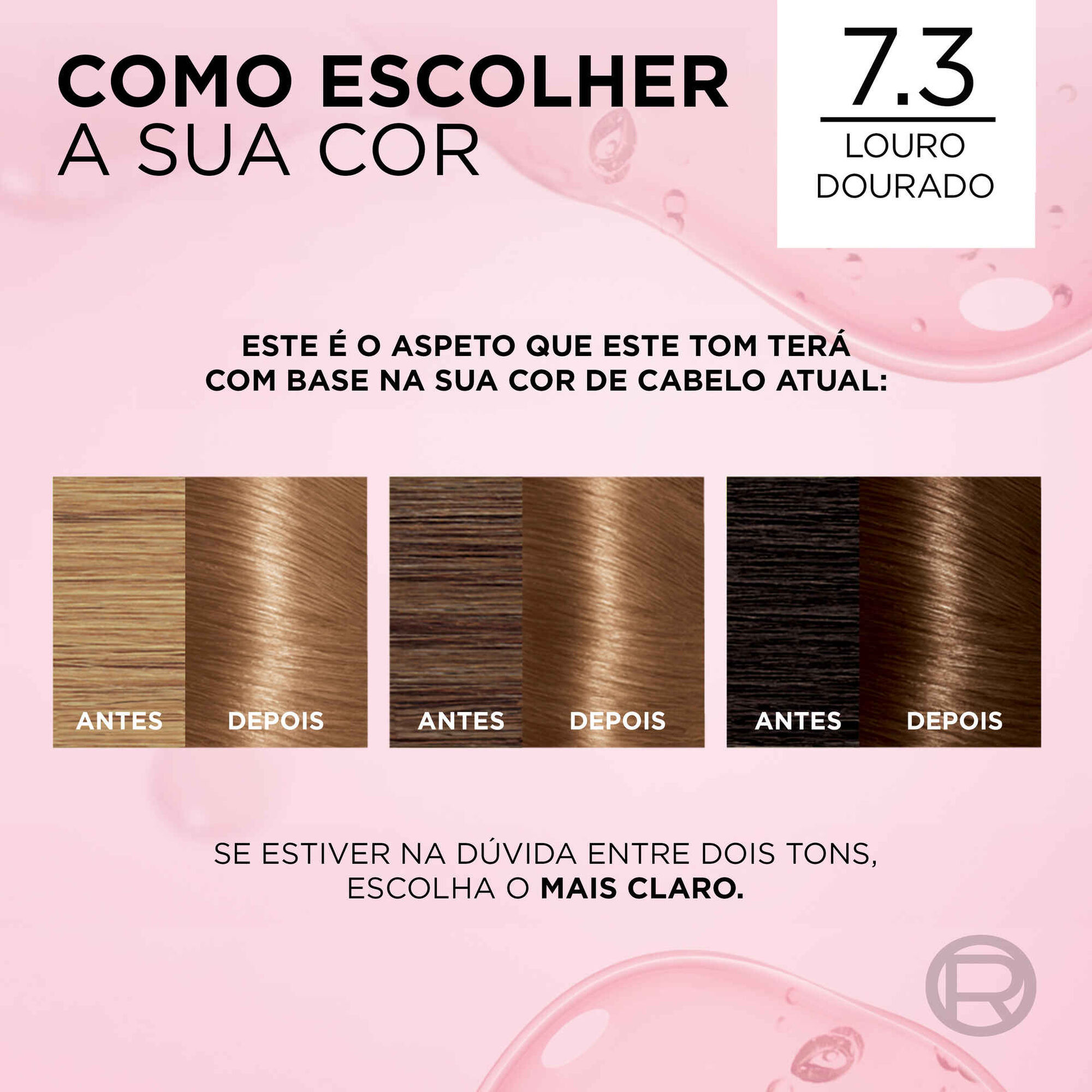 Colora&ccedil;&atilde;o Permanente Excellence Creme Louro Dourado 7.3