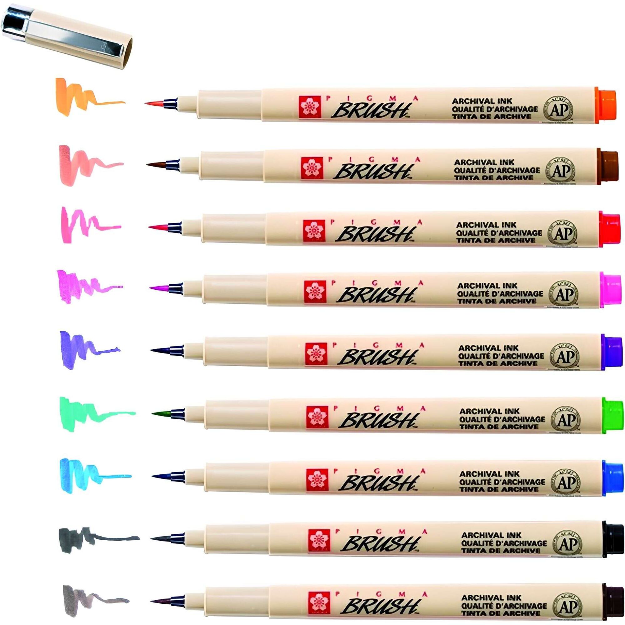 Marcadores Pigma Brush Ponta Pincel Sakura