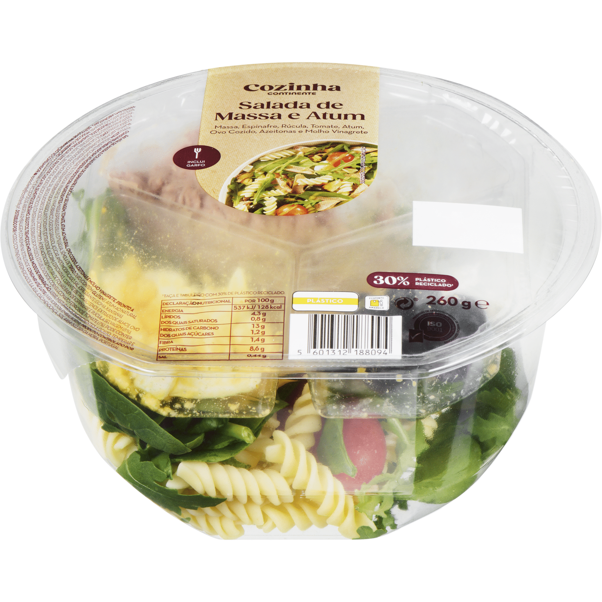 Salada de Massa com Atum e Ovo Cozinha Continente