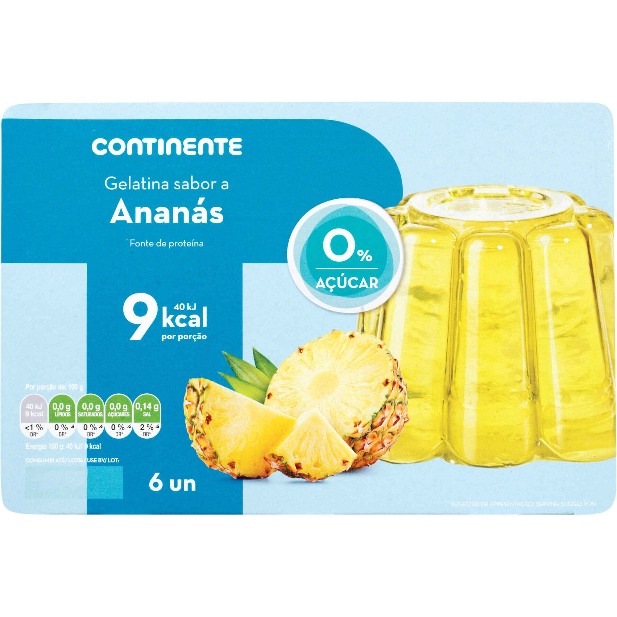 Gelatina Pronta Ananás sem Açúcar Gelatina Pronta Ananás sem Açúcar