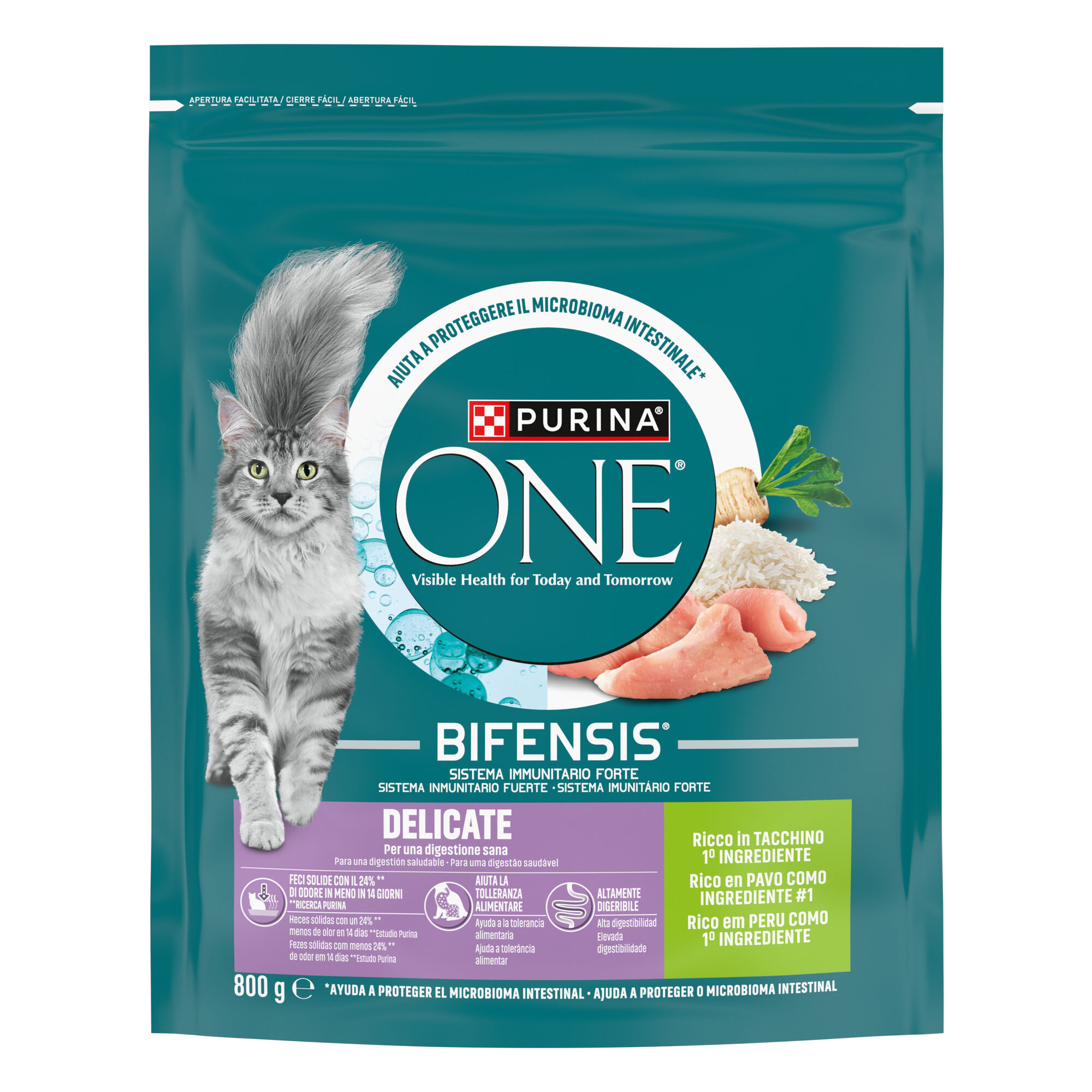 Ra&ccedil;&atilde;o para Gato Adulto Sensitive Peru Purina One