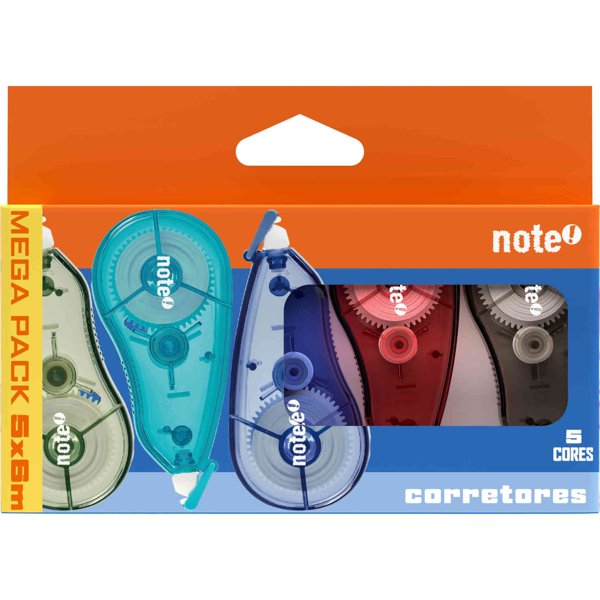 Conjunto 5 Fitas Corretoras 6m Note!