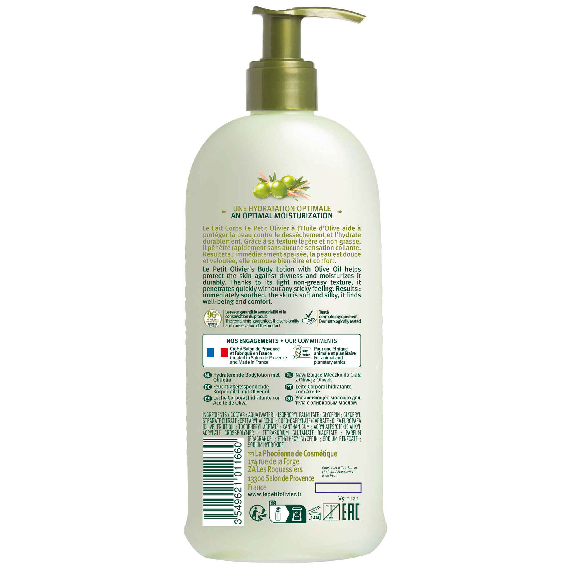 Loção Corpo Hidratante Óleo de Azeitona