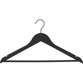 Conjunto 3 Cabides Soft Touch Preto Kasa