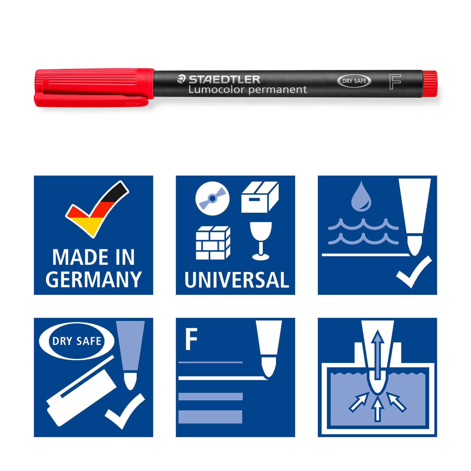 Marcador Permanente Fino de Tinta Preta Staedtler