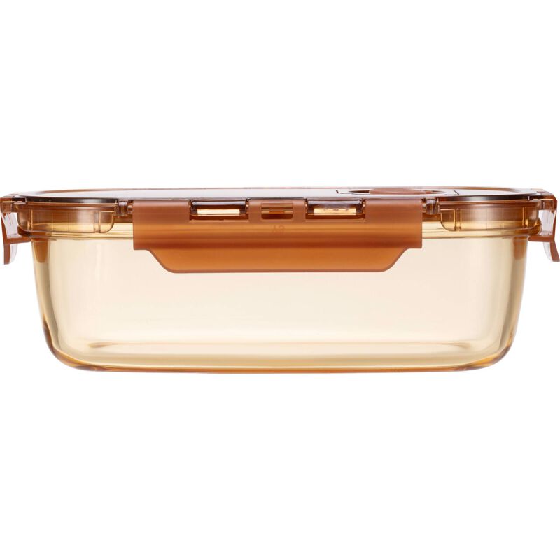 Caixa Hermética 750ml Vidro Ambar Kasa