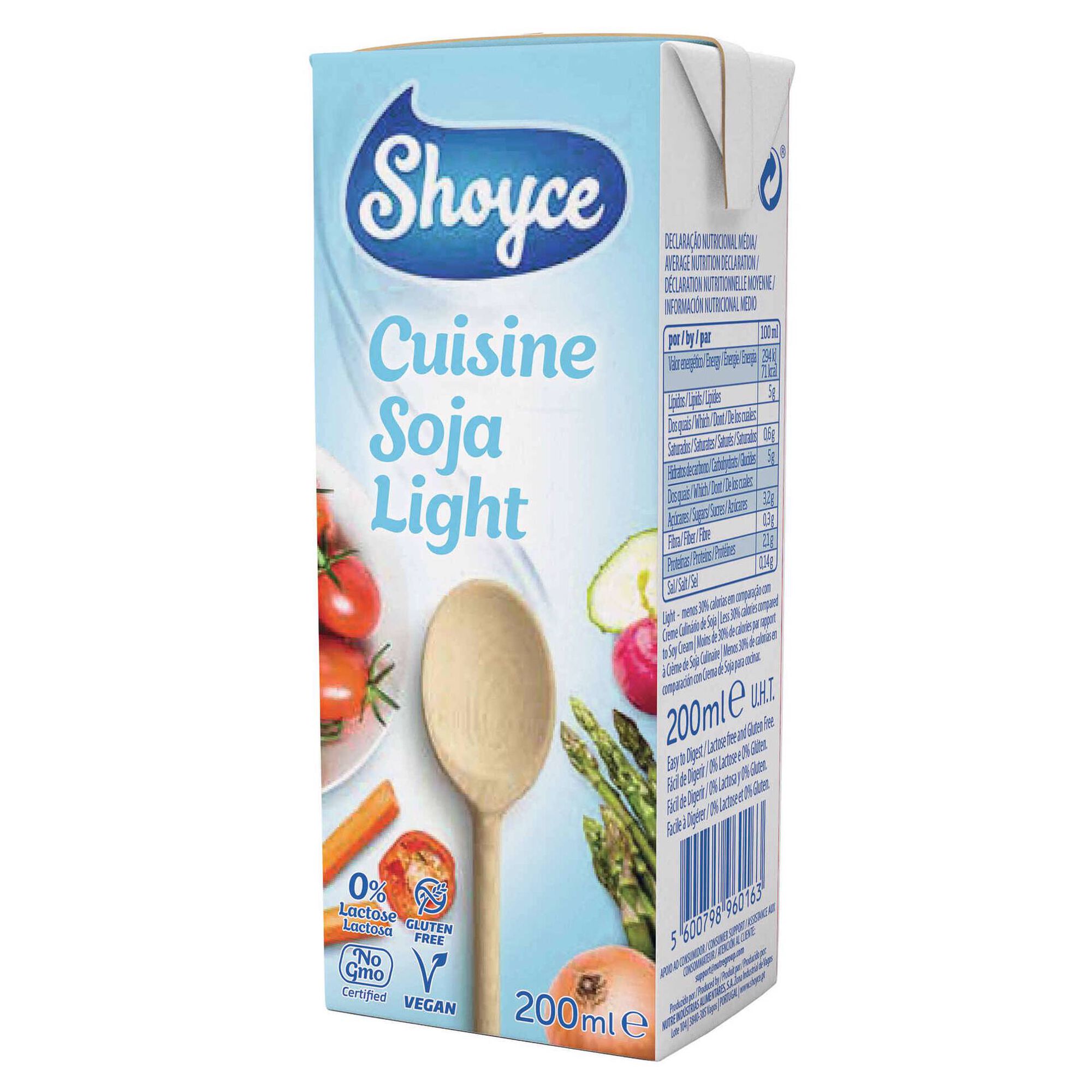 Creme Vegetal de Soja Light para Culinária