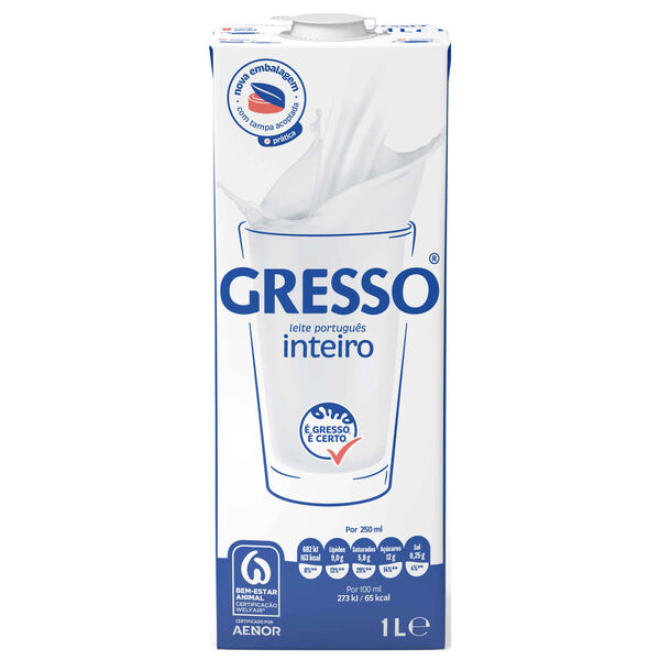 Leite UHT Inteiro Gresso