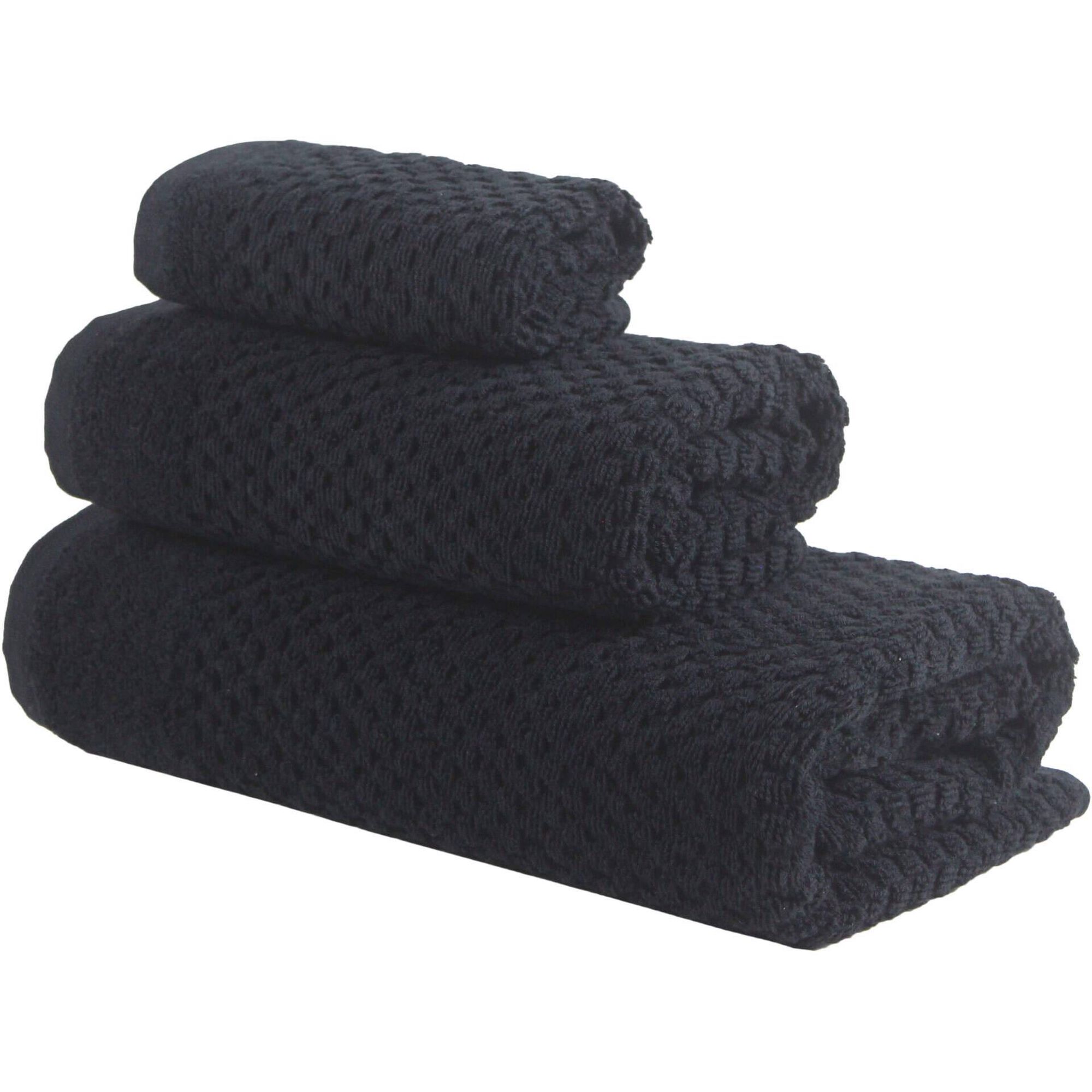 Conjunto 3 Toalhas Popcorn Preto Kasa
