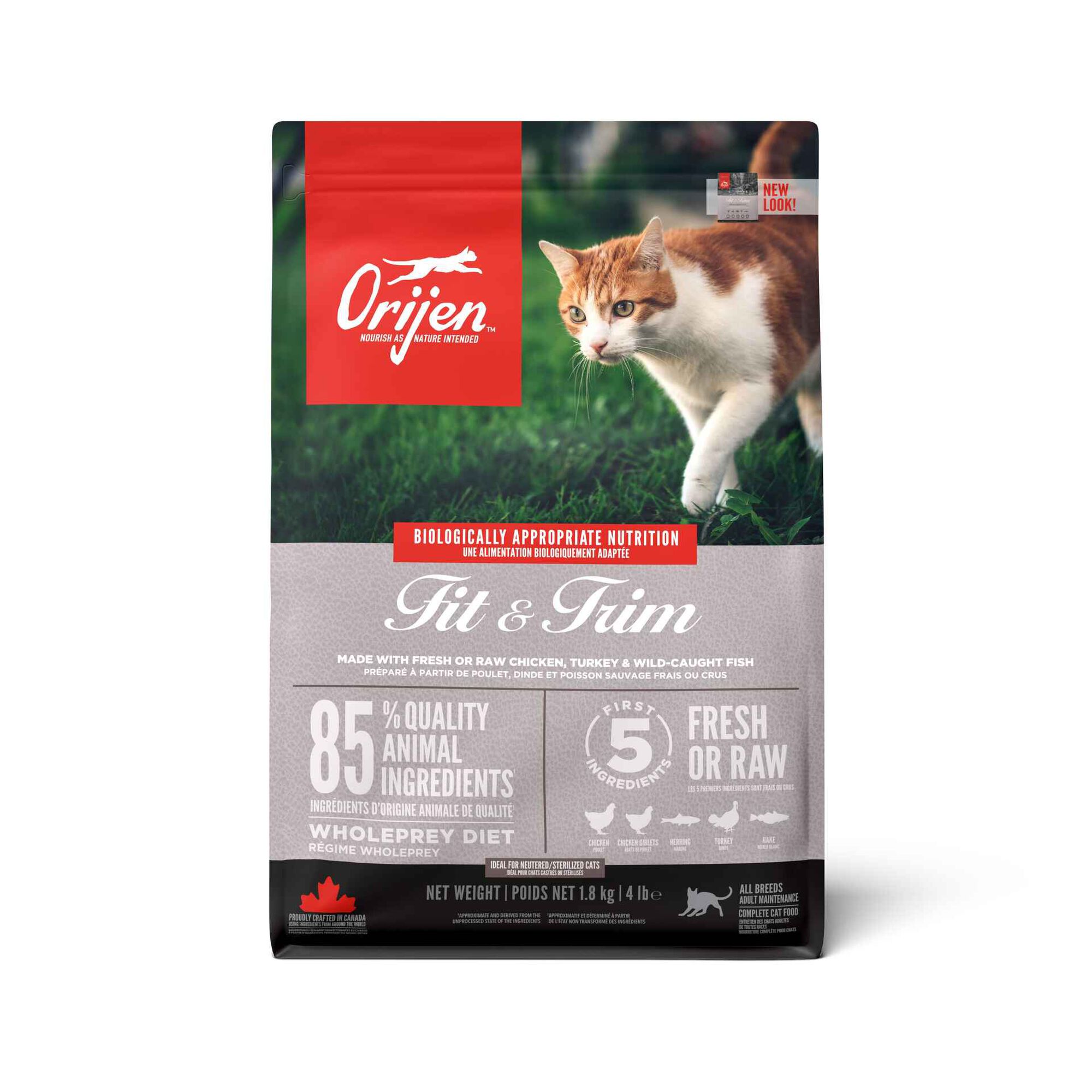 Ra&ccedil;&atilde;o para Gato Adulto Fit e Trim Orijen