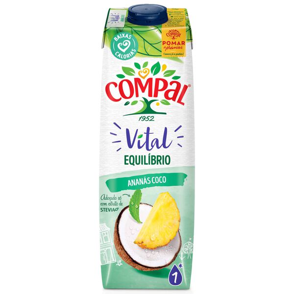 Néctar Ananás e Coco com Stevia Compal Vital Equilíbrio