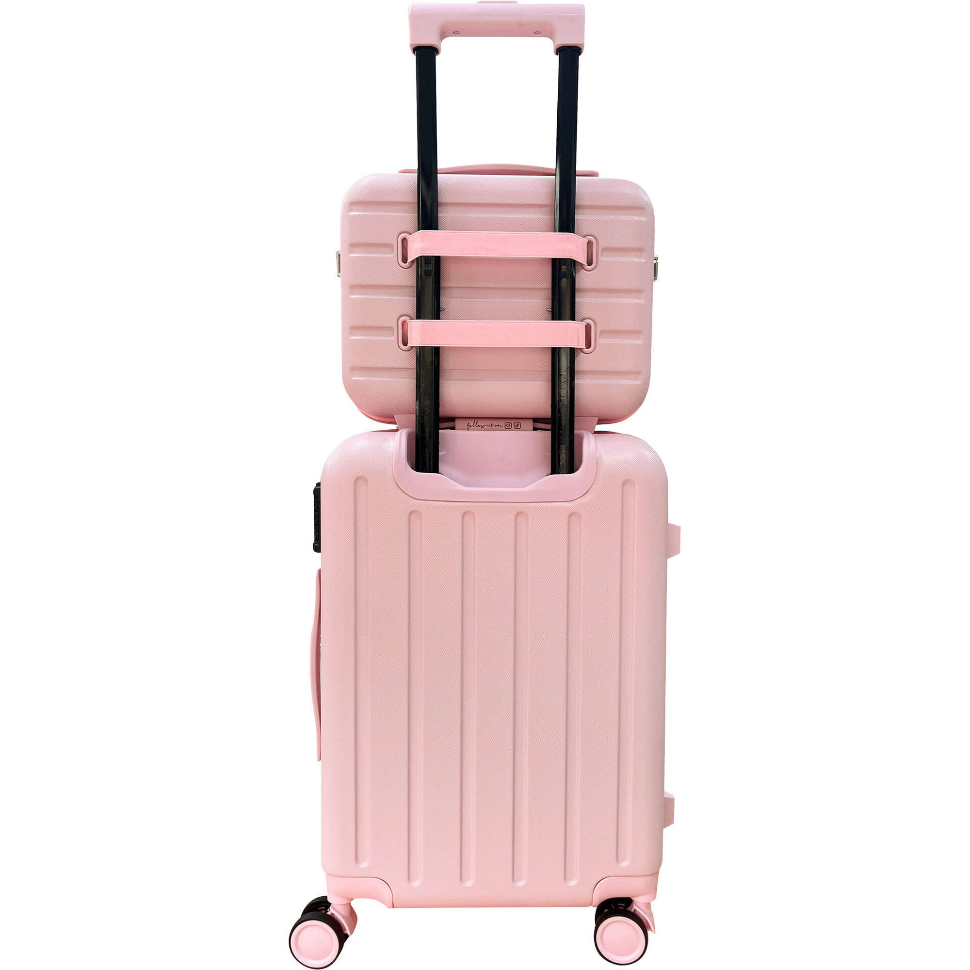 Mala de Cabine 4 Rodas Rosa Marshmallow