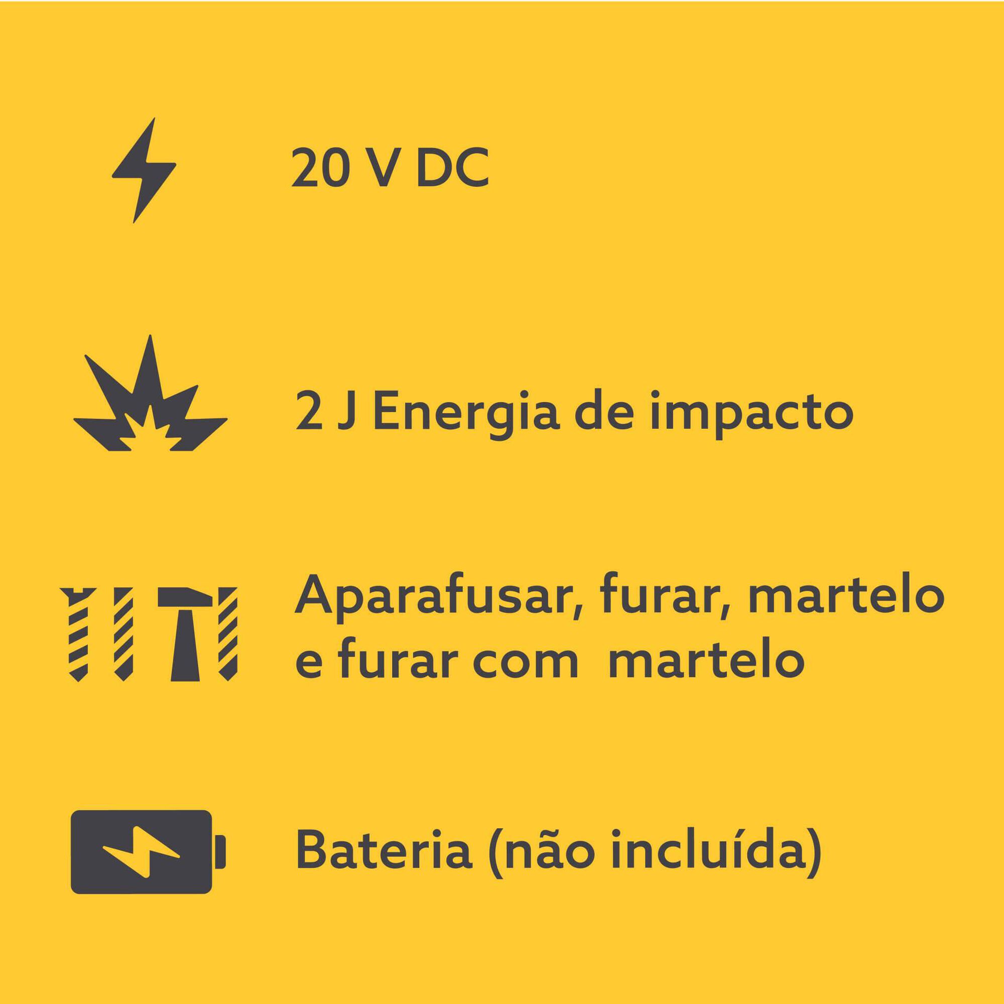 Martelo sem Fios Brushless 20V Boost