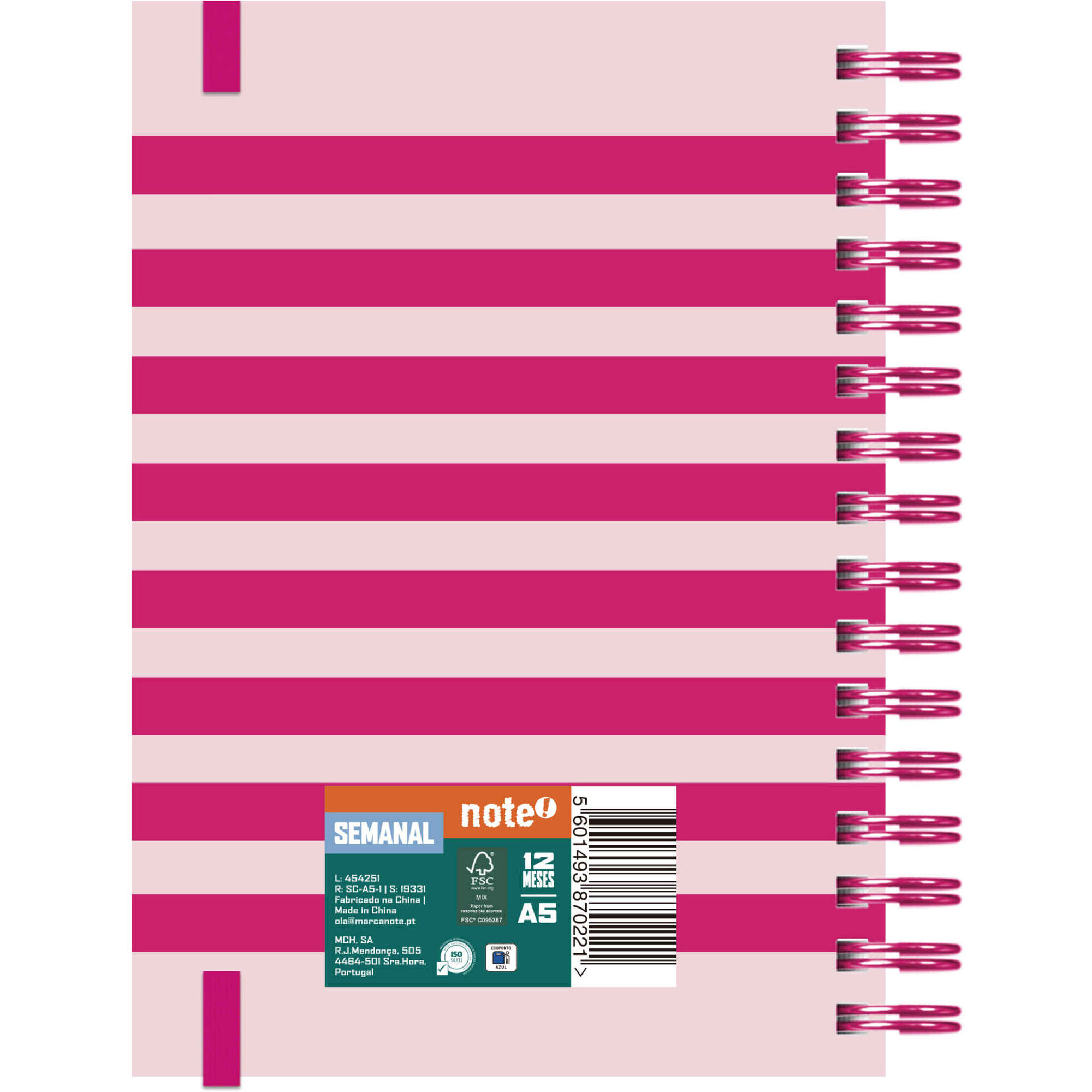 Agenda A5 2027 12 Meses (v&aacute;rias cores) Note!