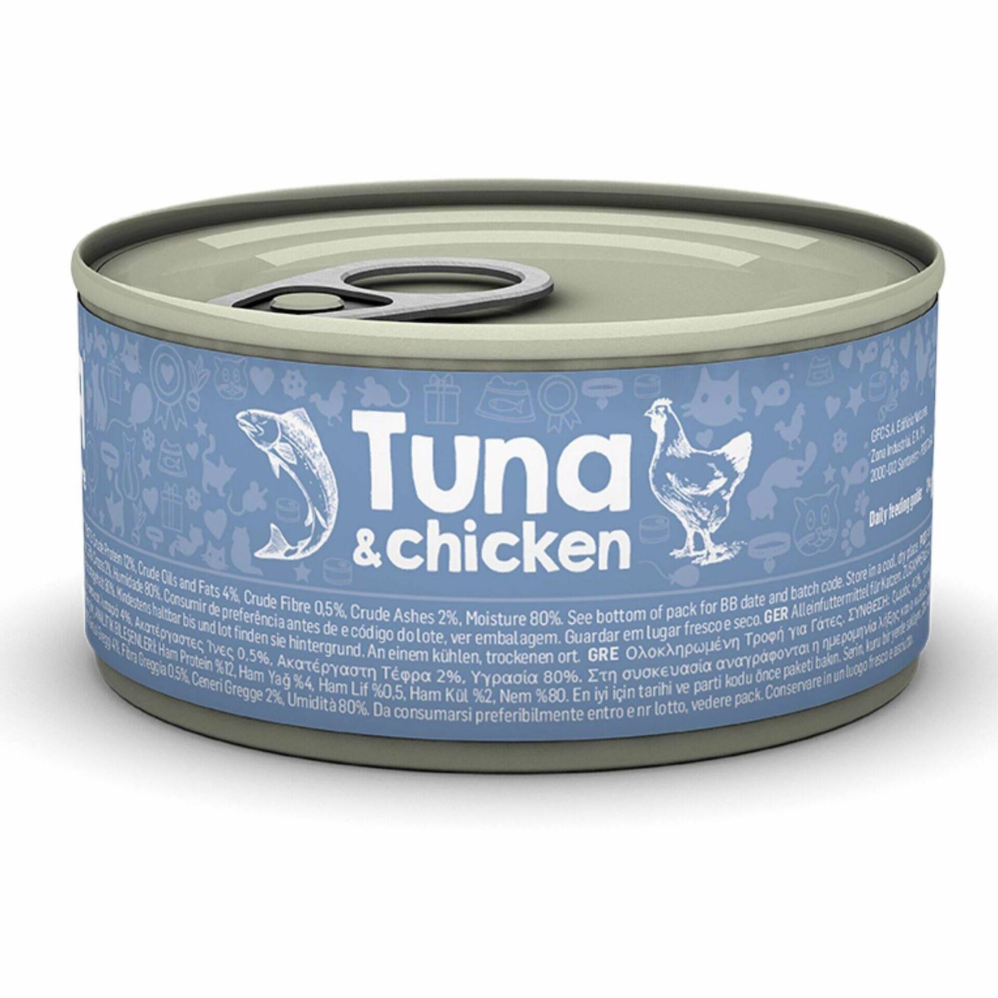 Comida Húmida para Gato Adulto Atum e Frango Lata Comida Húmida para Gato Adulto Atum e Frango Lata