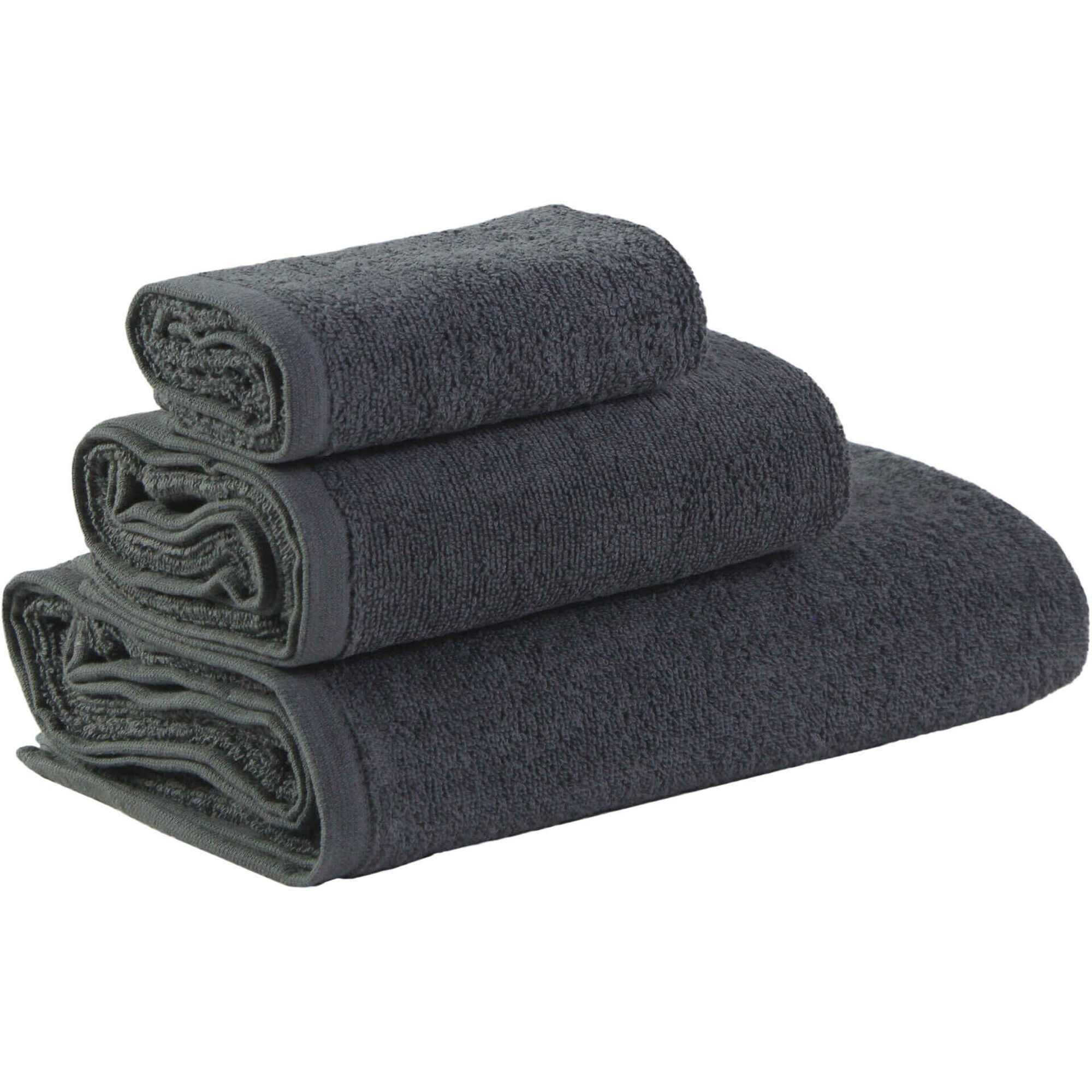 Conjunto 3 Toalhas Leve Cinza Kasa