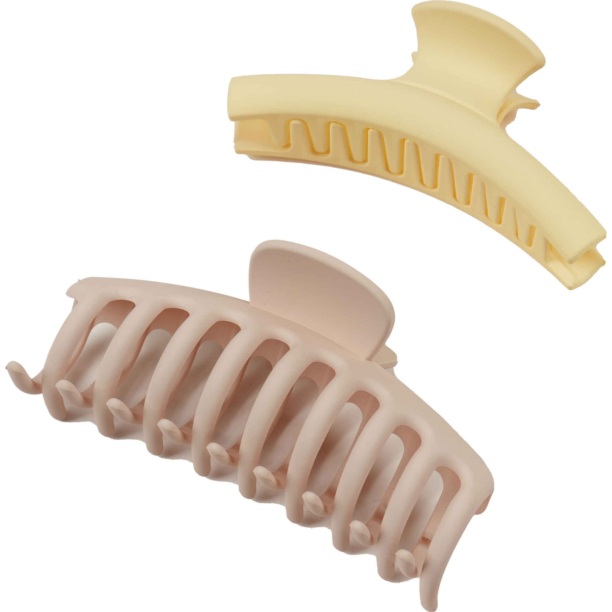 Conjunto 2 Molas de Cabelo Amarelo e Rosa Bazar&atilde;o