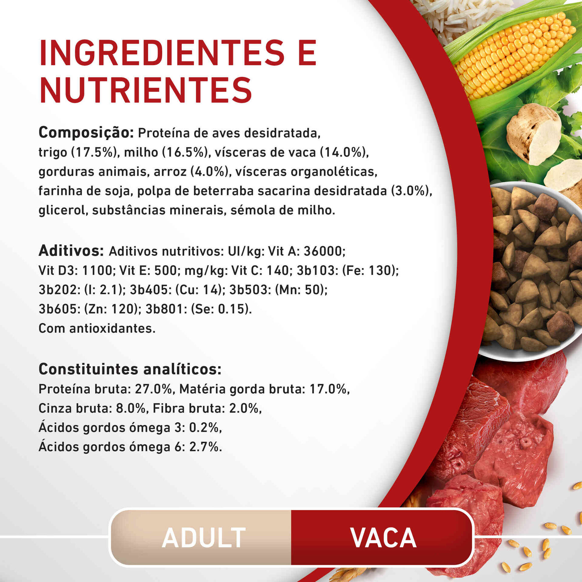 Ração para Cão Adulto Mini Vaca e Arroz