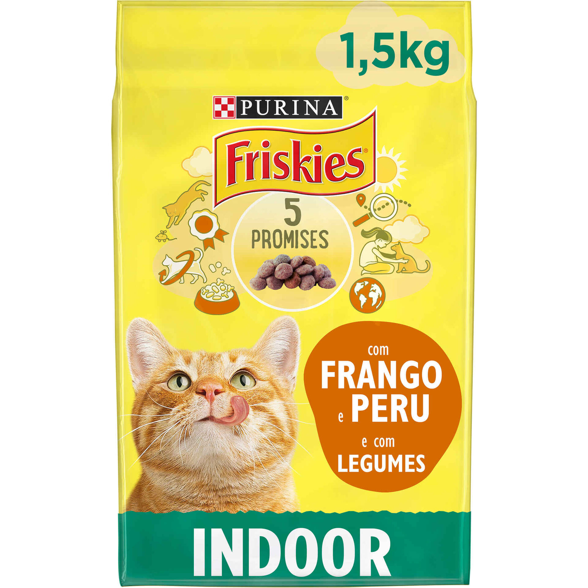 Ração para Gato Adulto de Interior Frango, Peru e Legumes