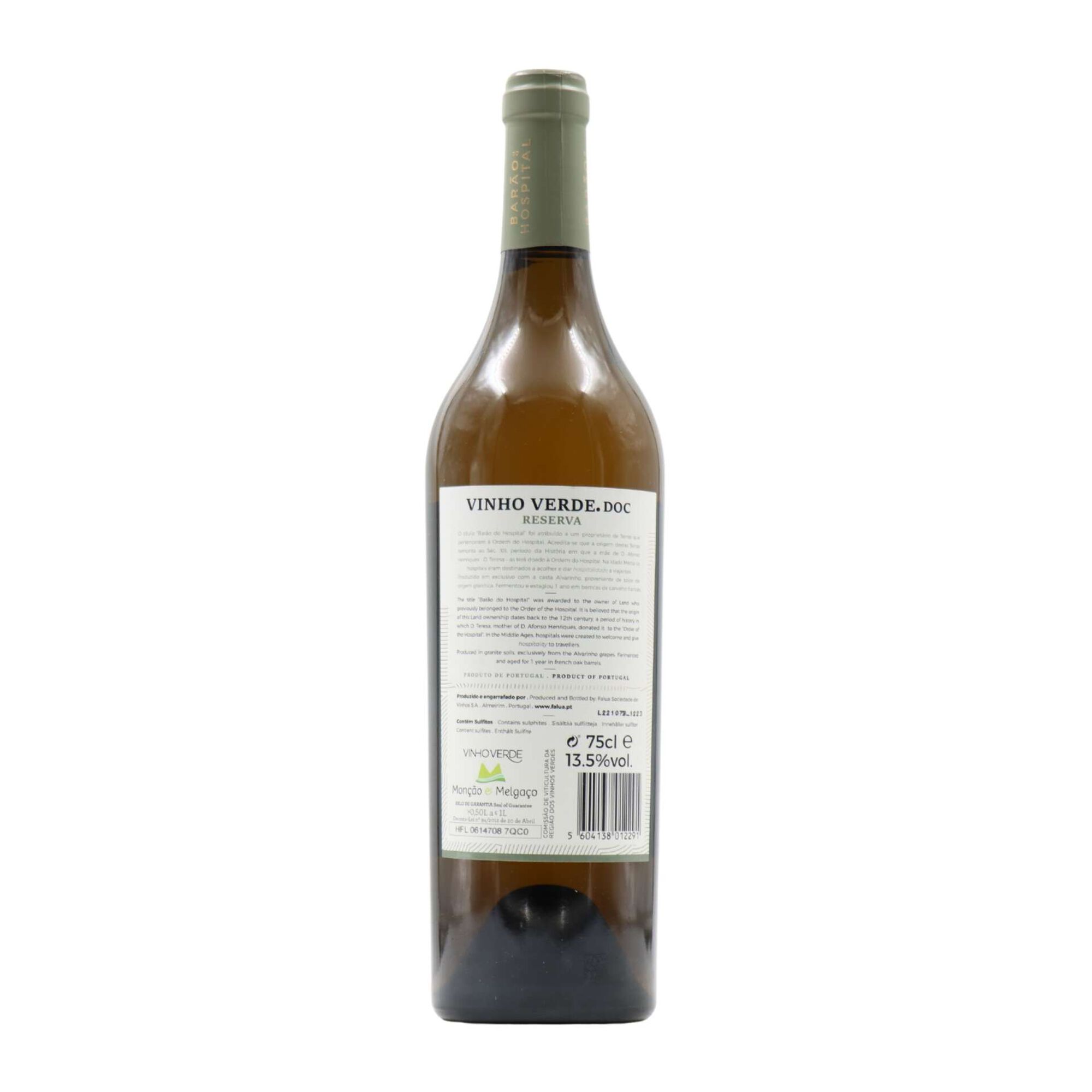 Bar&atilde;o Do Hospital Alvarinho Reserva Vinho Verde Branco