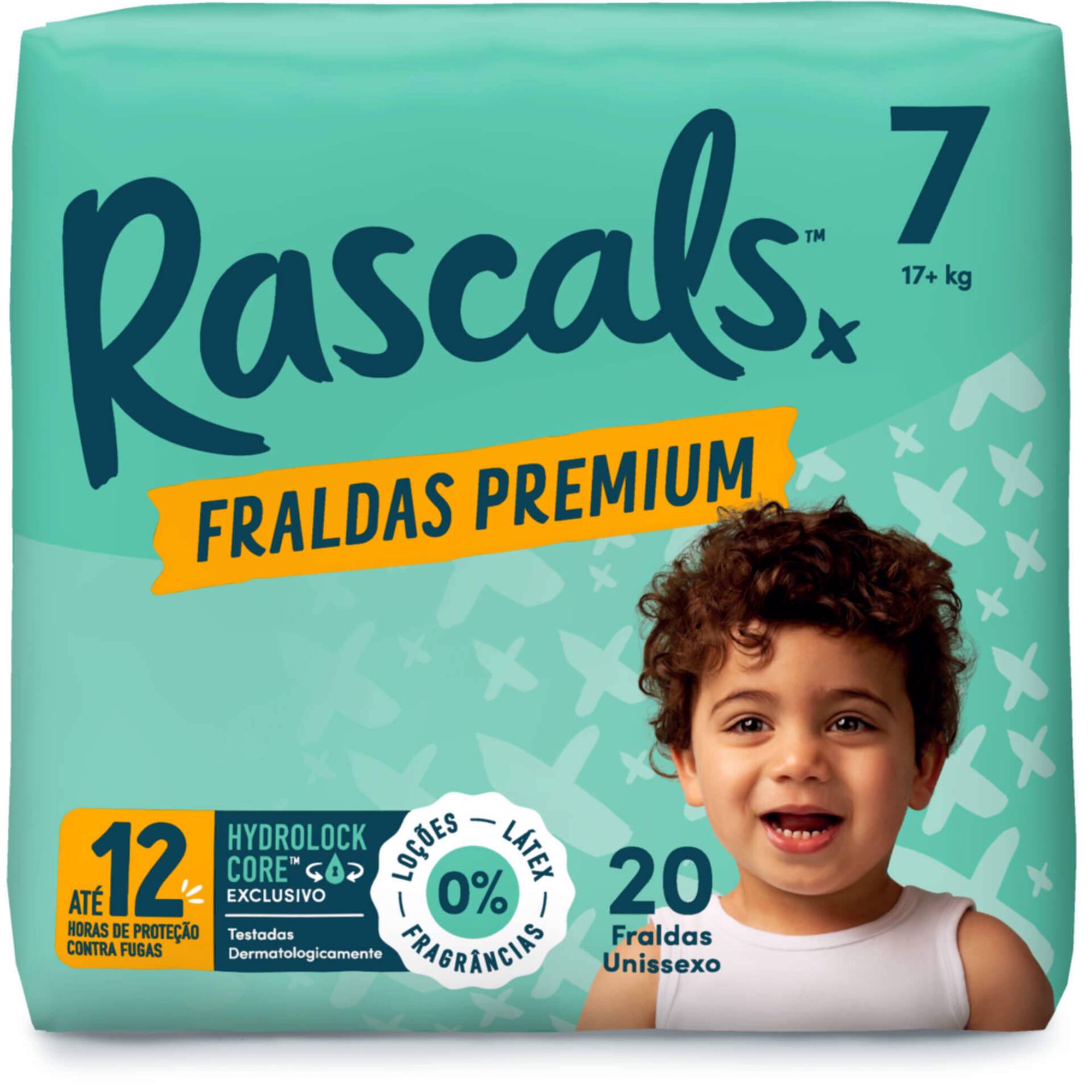 Fraldas Premium +17kg T7 Rascals