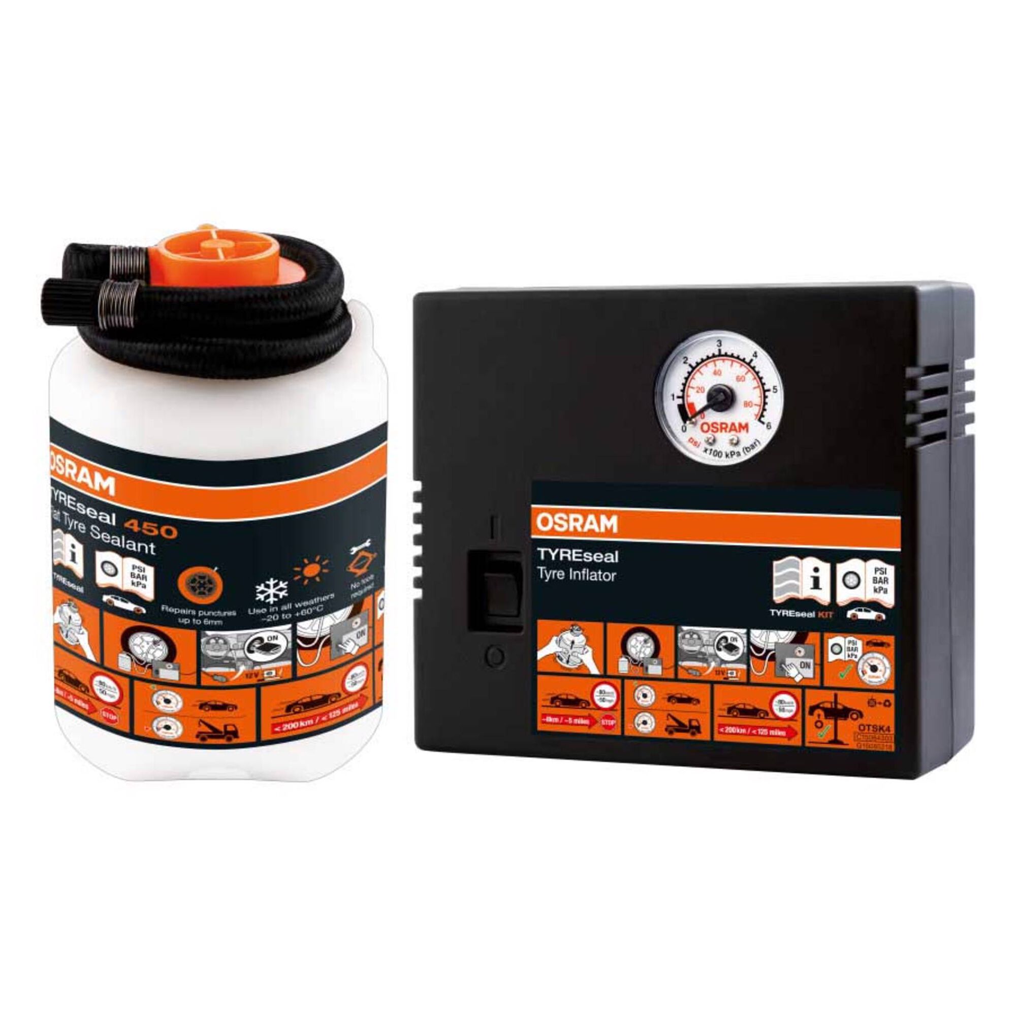 Kit Reparador de Pneus 450 ml