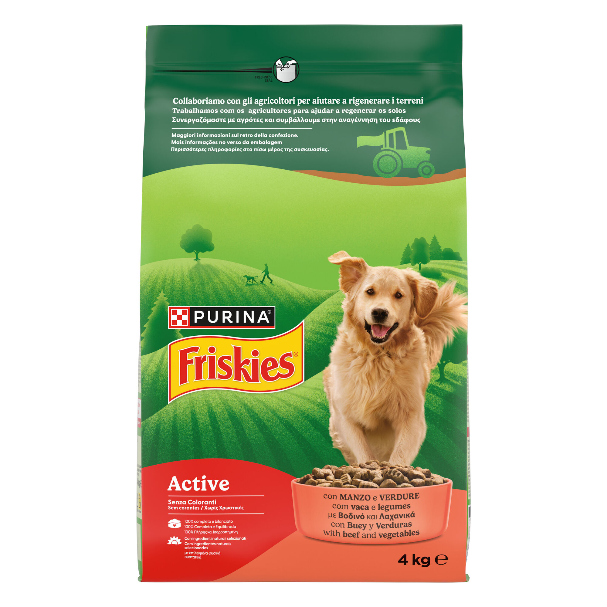 Ra&ccedil;&atilde;o para C&atilde;o Adulto Active Vaca Purina Friskies