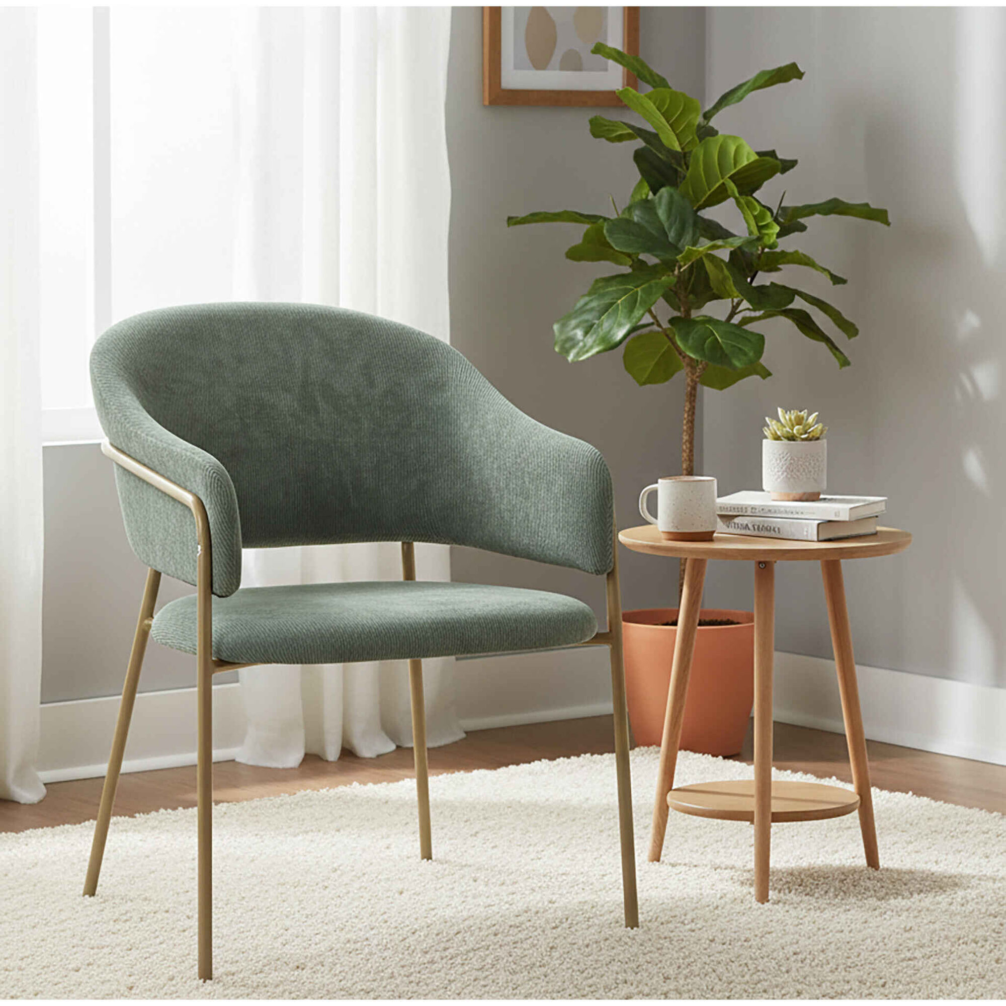Cadeira Estofada Torino Verde Kasa