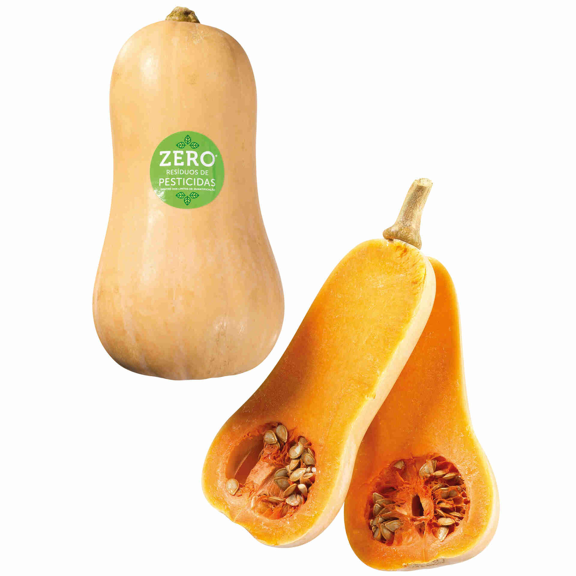 Metade Abóbora Butternut Resíduo Zero