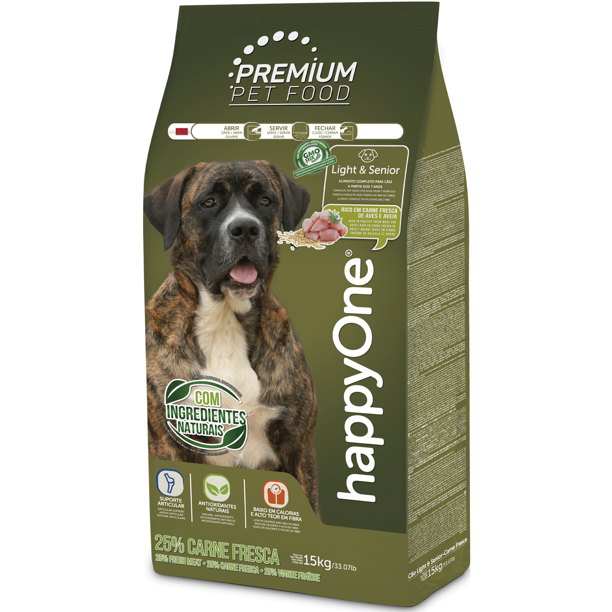 Ra&ccedil;&atilde;o para C&atilde;o Light & Senior happyOne Premium