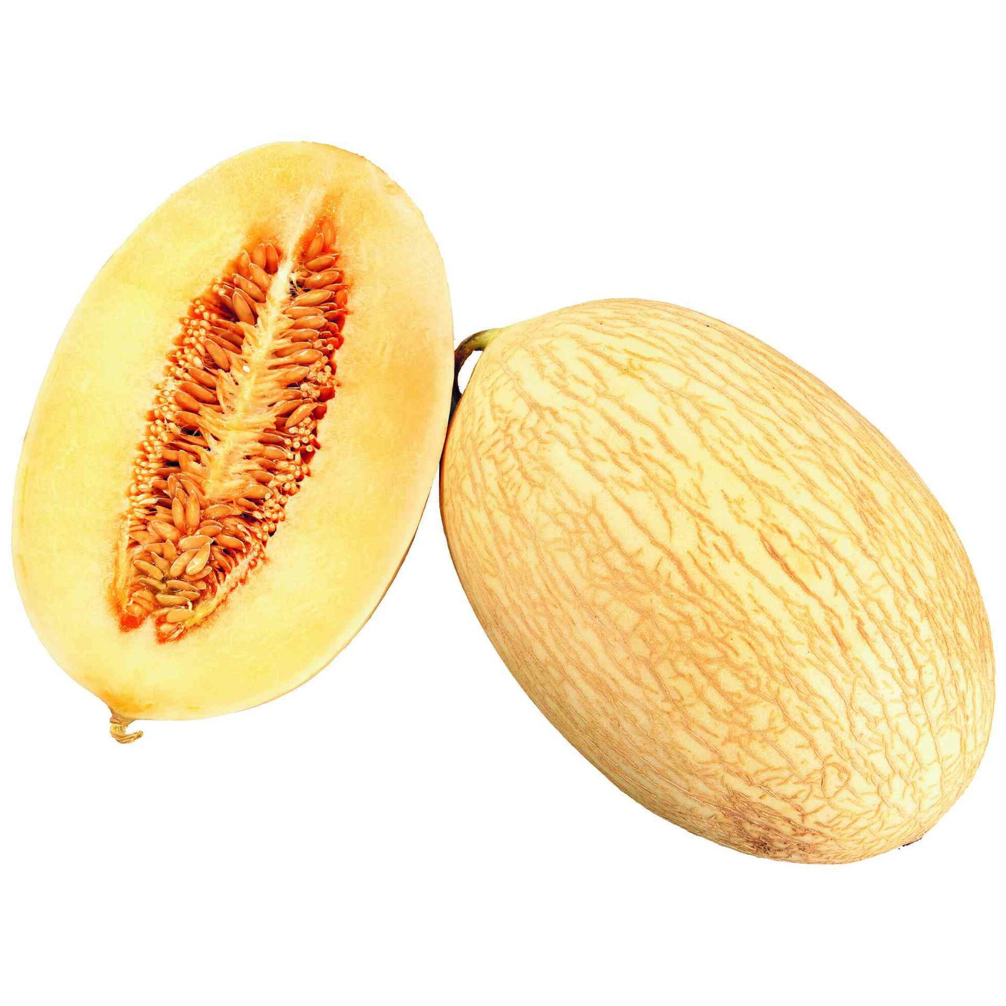 Metade Melão Branco Polpa Laranja Metade Melão Branco Polpa Laranja
