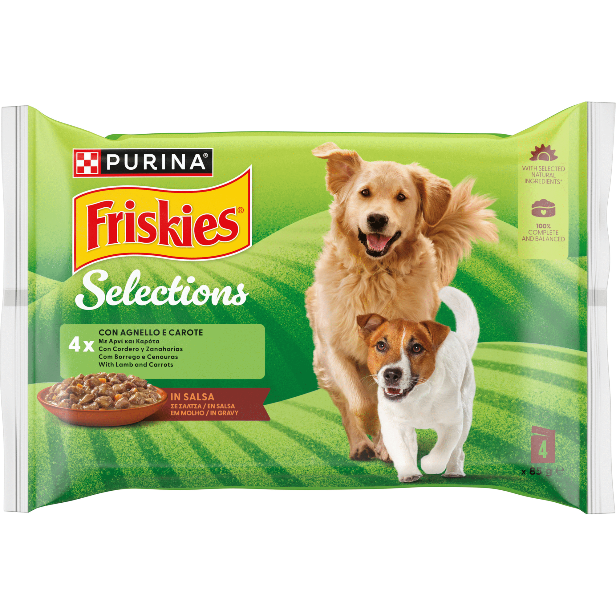 Comida H&uacute;mida para C&atilde;o Adulto Gelatina Borrego Purina Friskies