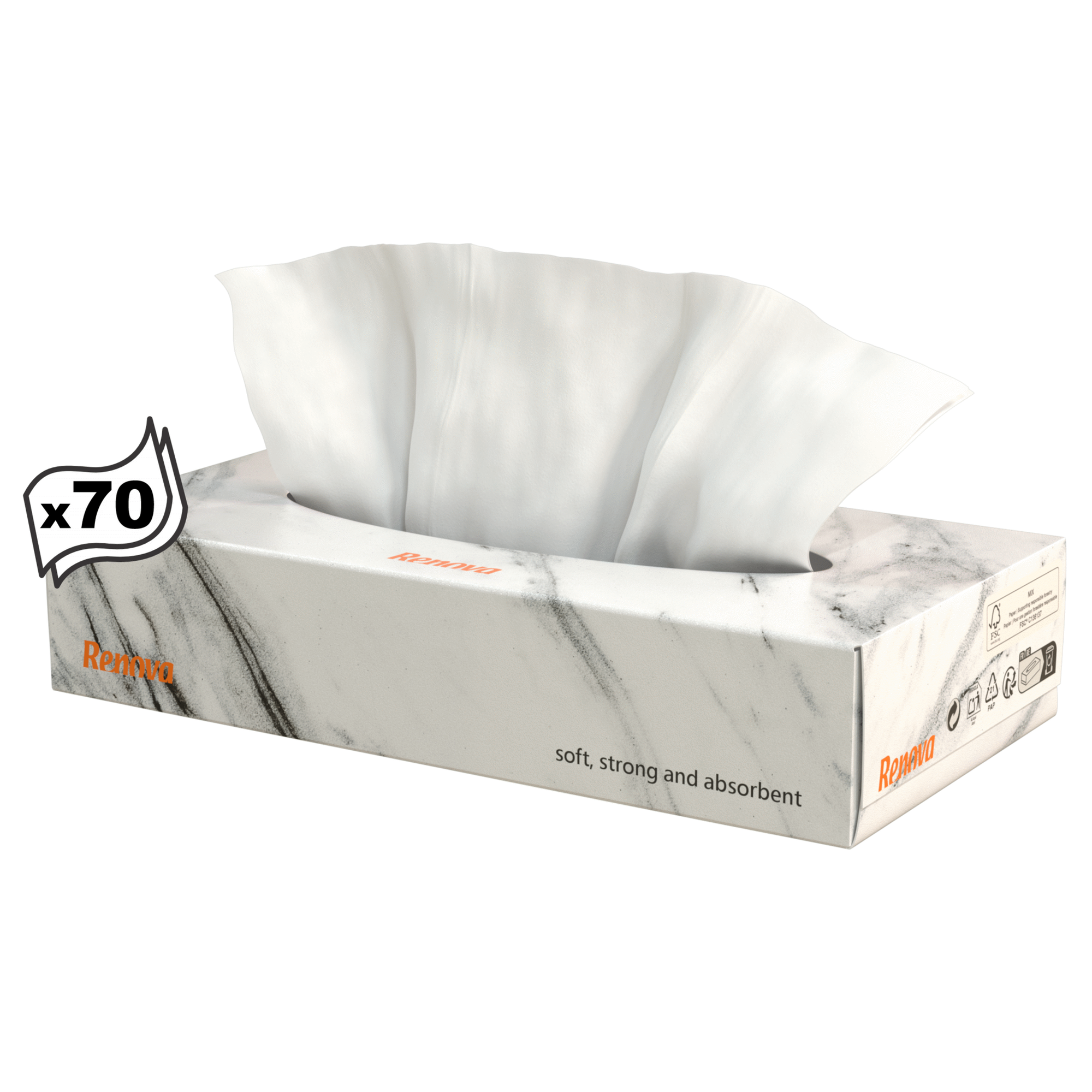 Lenços Faciais 3 Folhas Active