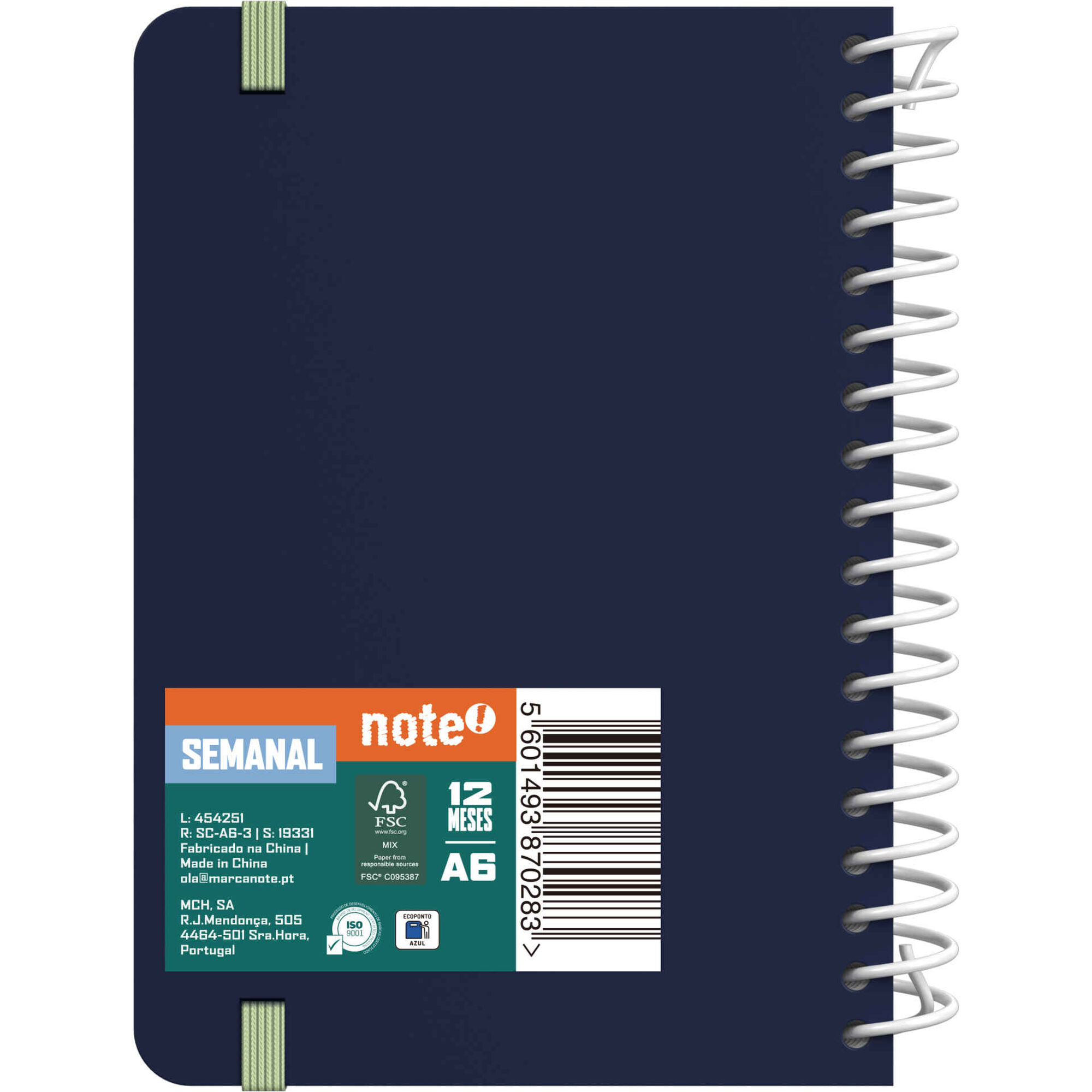 Agenda A6 2027 12 Meses (v&aacute;rias cores) Note!