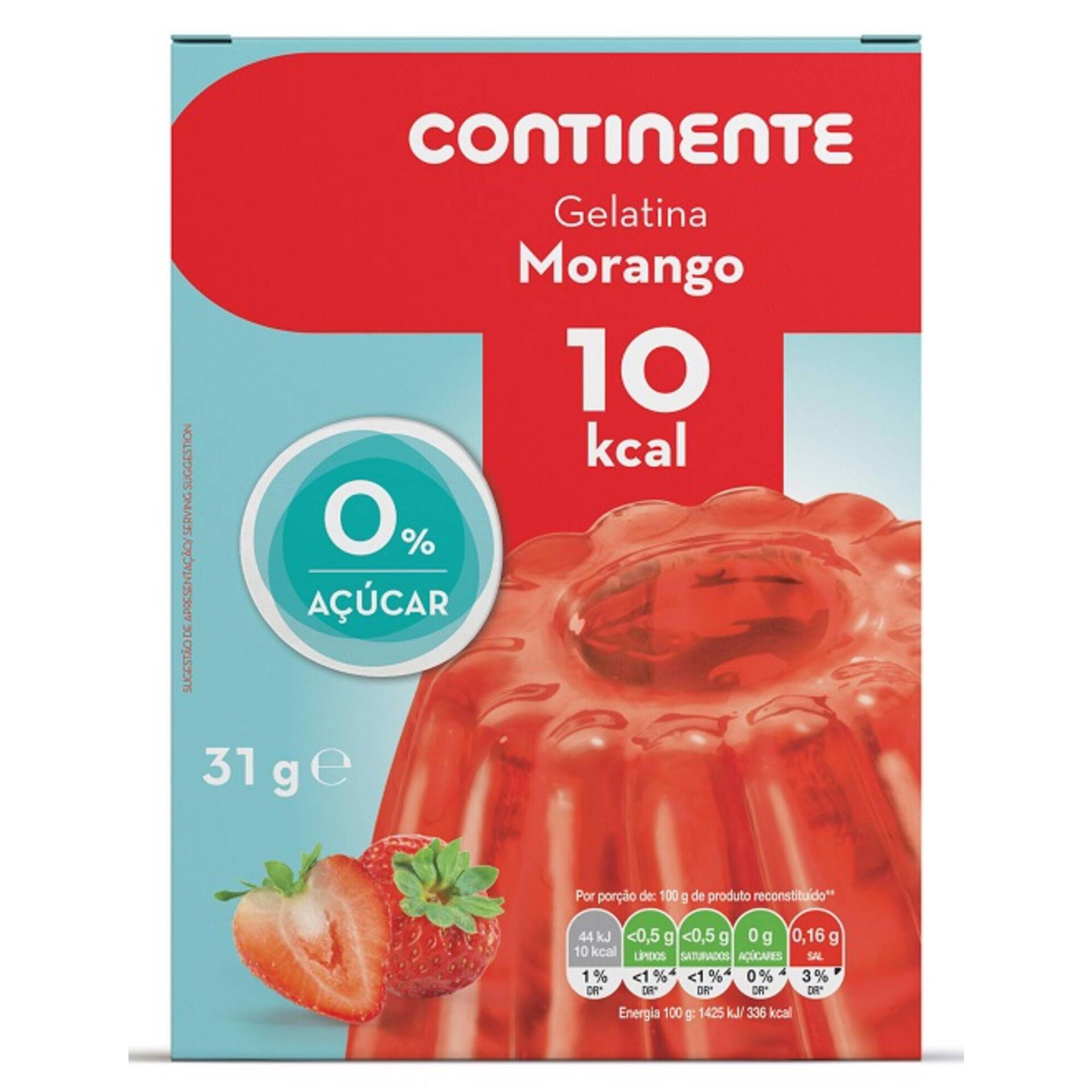 Gelatina Morango 0% Açúcar