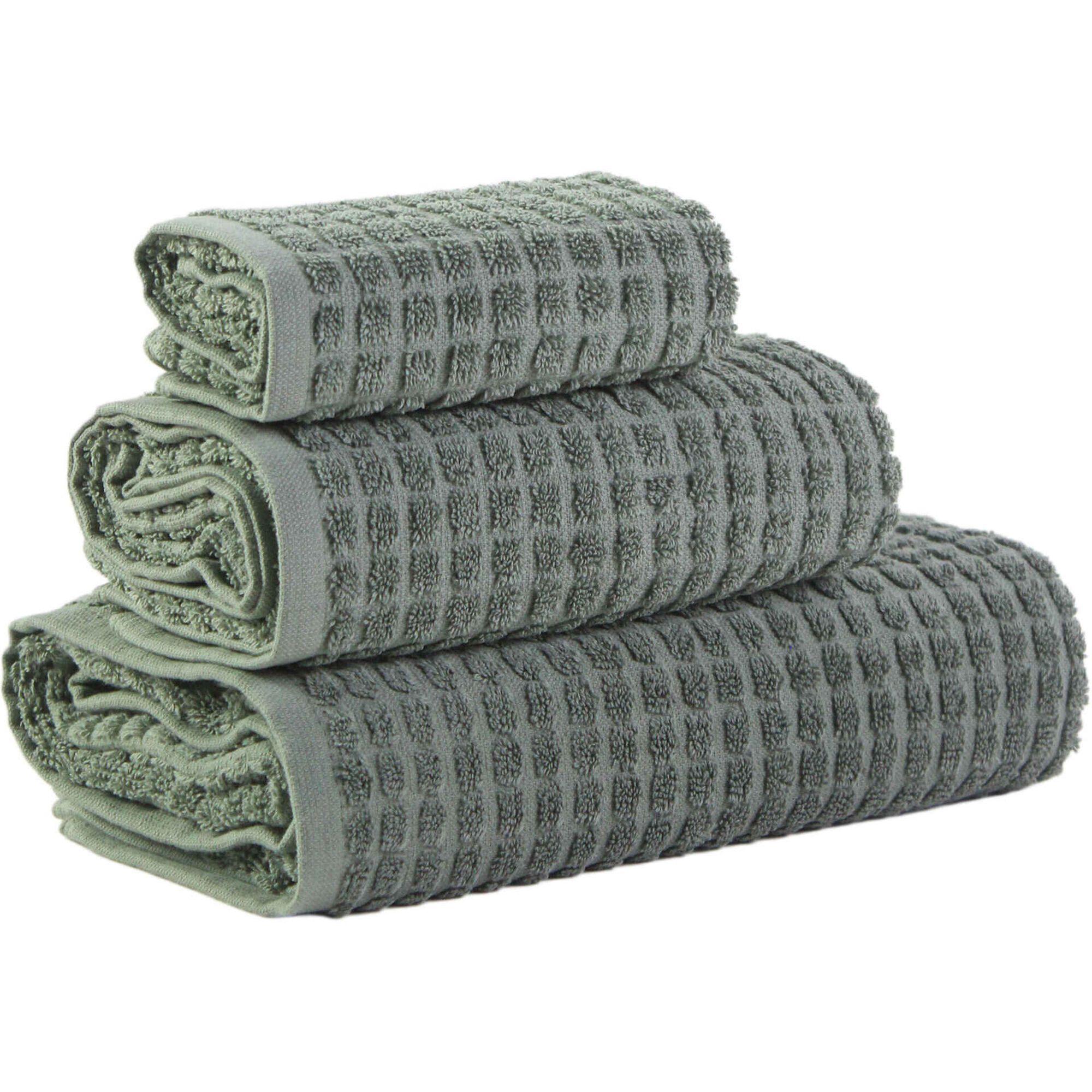 Conjunto 3 Toalhas 450g/m2 Lotus Verde Kasa
