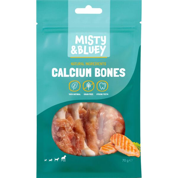 Snack para Cão Osso Cálcio Misty & Bluey