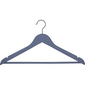 Conjunto 3 Cabides Soft Touch Azul Escuro Kasa