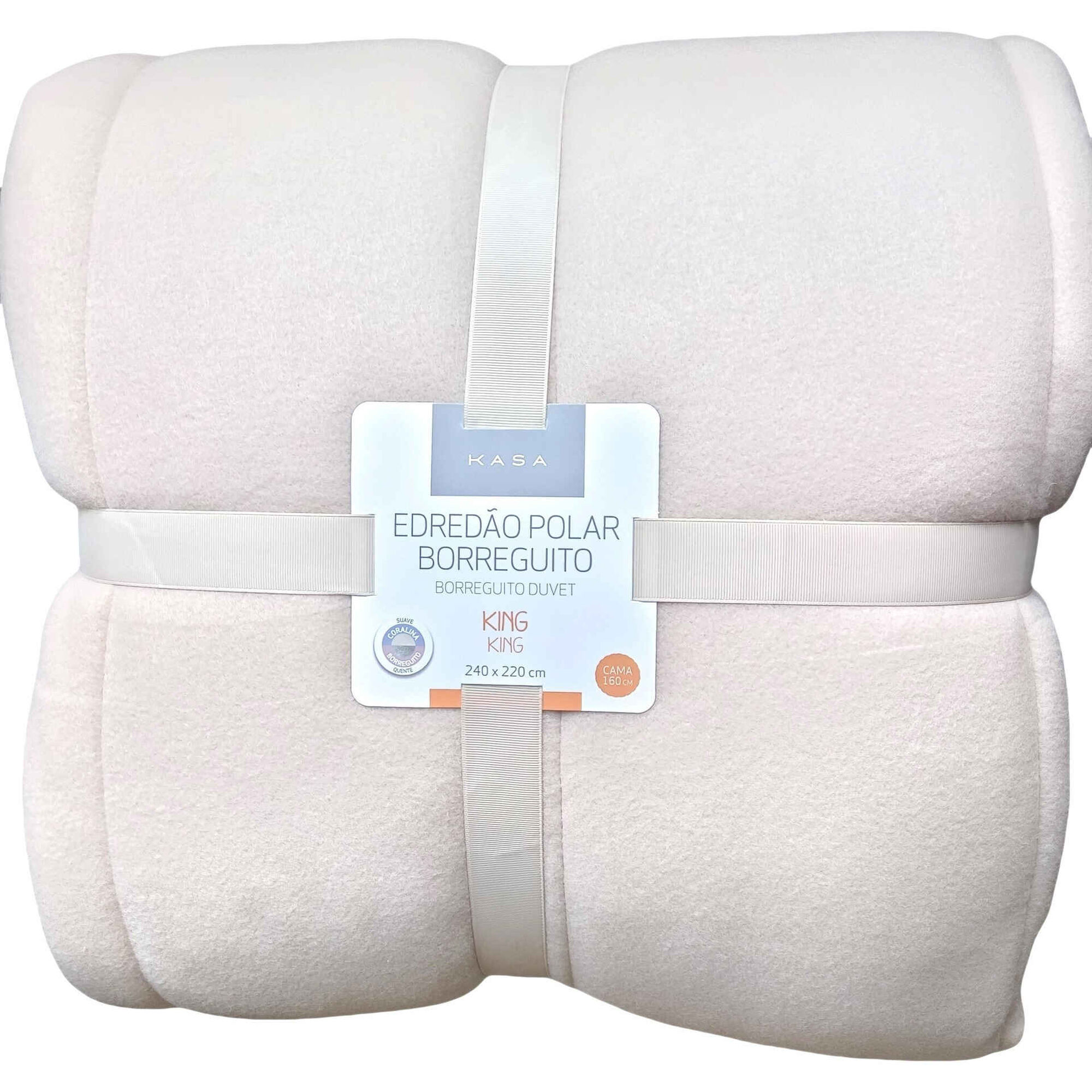 Edred&atilde;o Polar Borreguito 220x240cm Bege Kasa